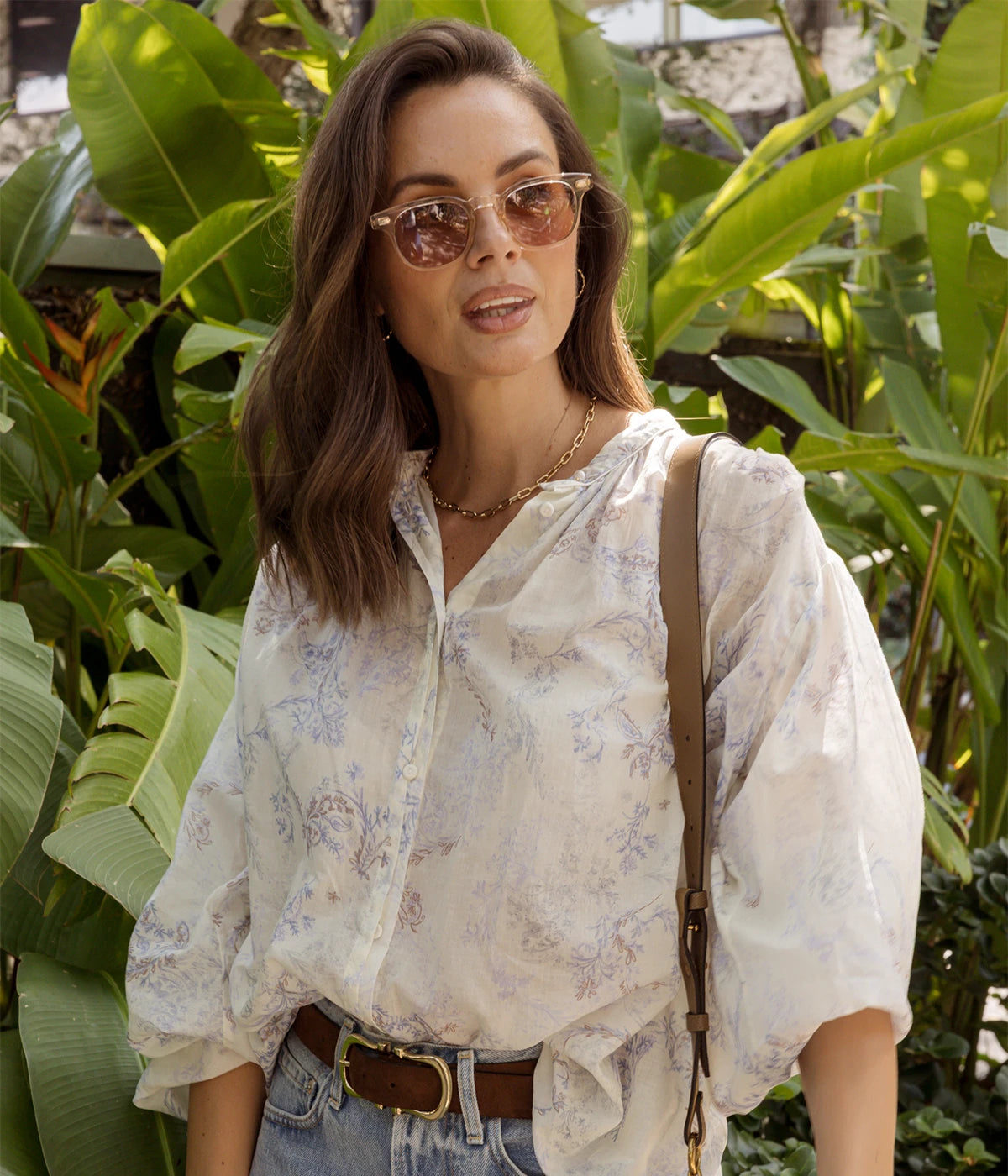 Nontiscordardime Voile Bohemian Shirt In Glicine