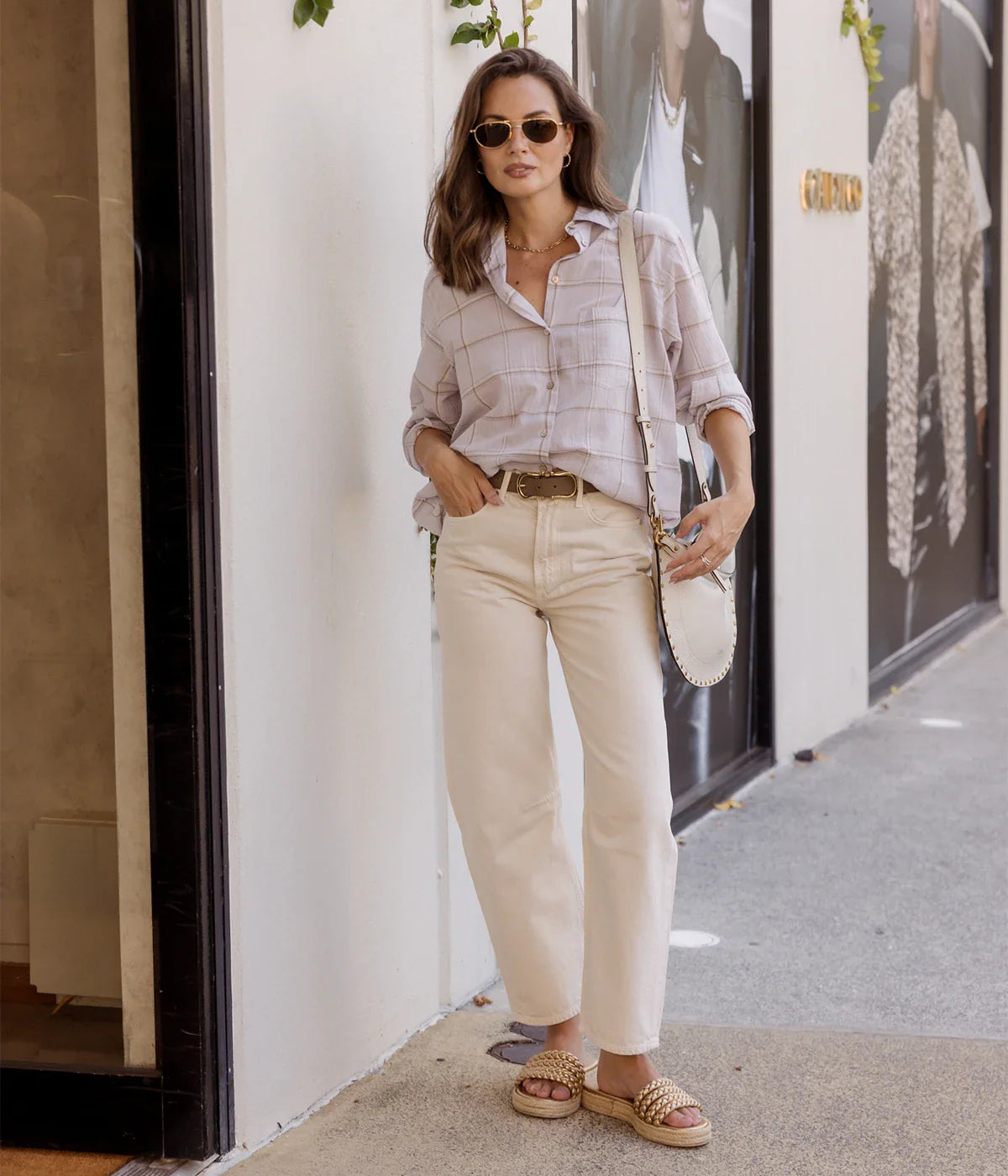 Bci Crepe Voile Shirt In Lilac