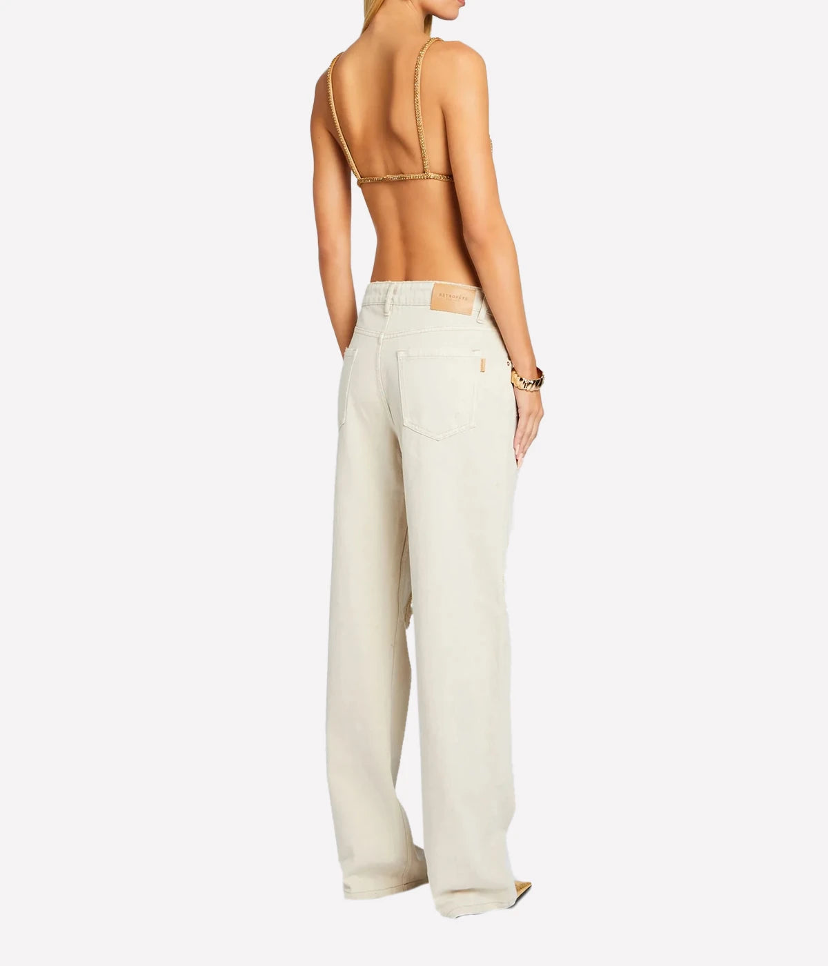 Kailee Pant in White Gold