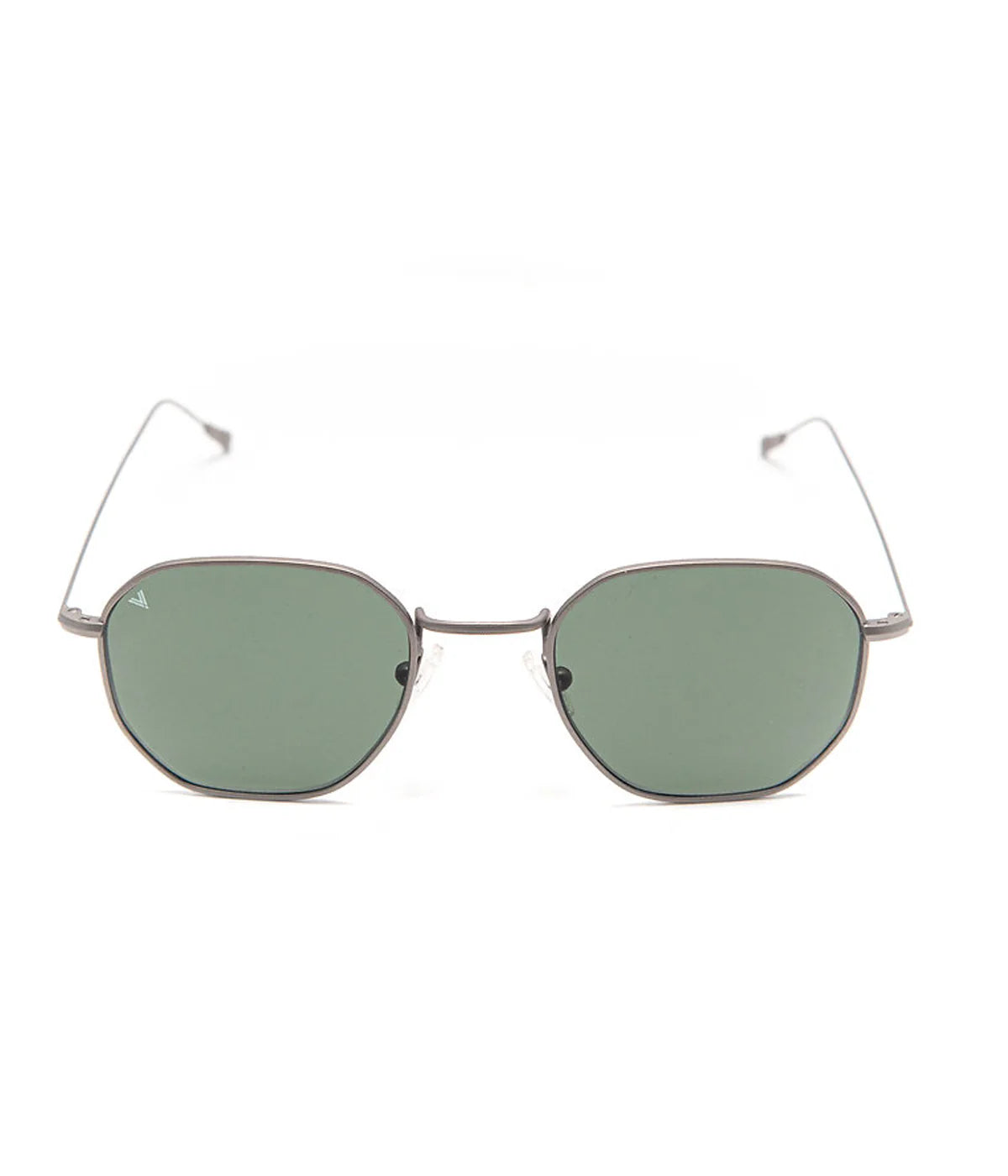 Karl Sunglasses in Silver & Light Green