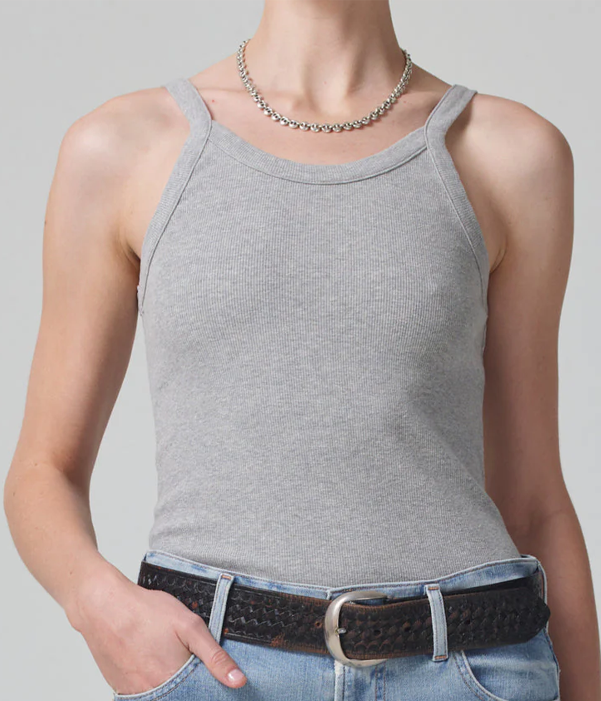 *FINAL SALE* Katia Tank in Heather Grey