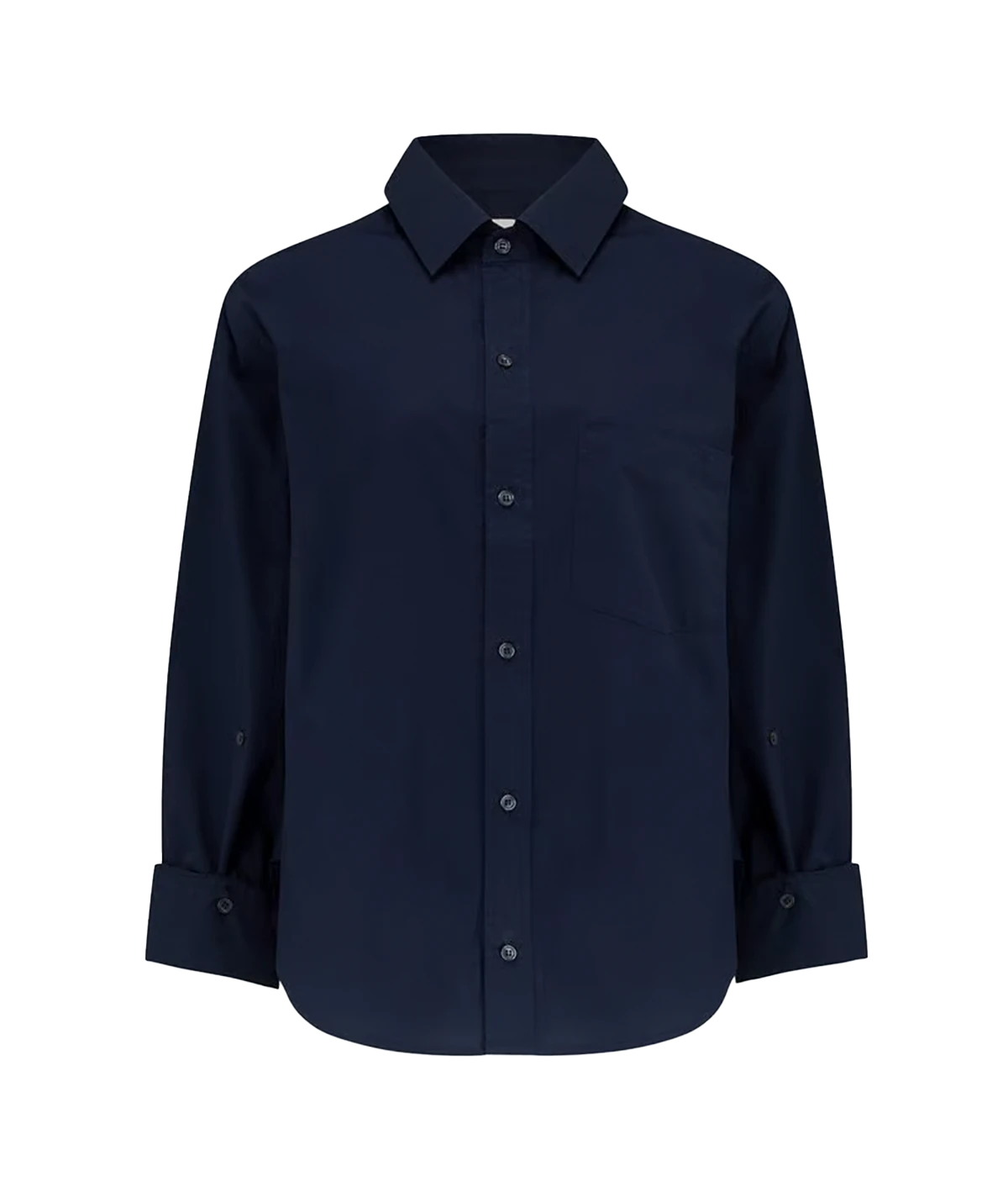 Kayla Shrunken Shirt in Navy