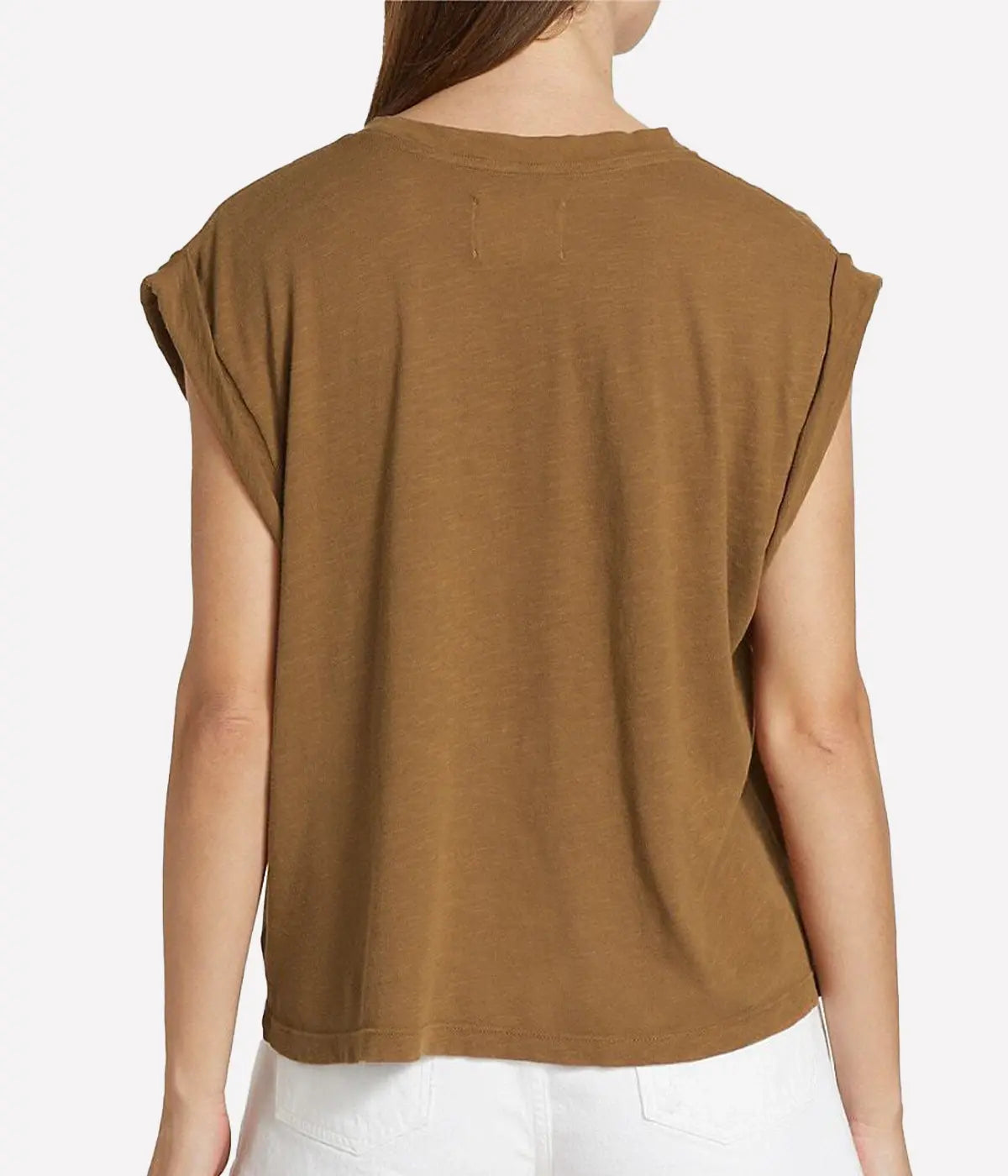 Kelsey Roll Sleeve Tee in Malt Ball