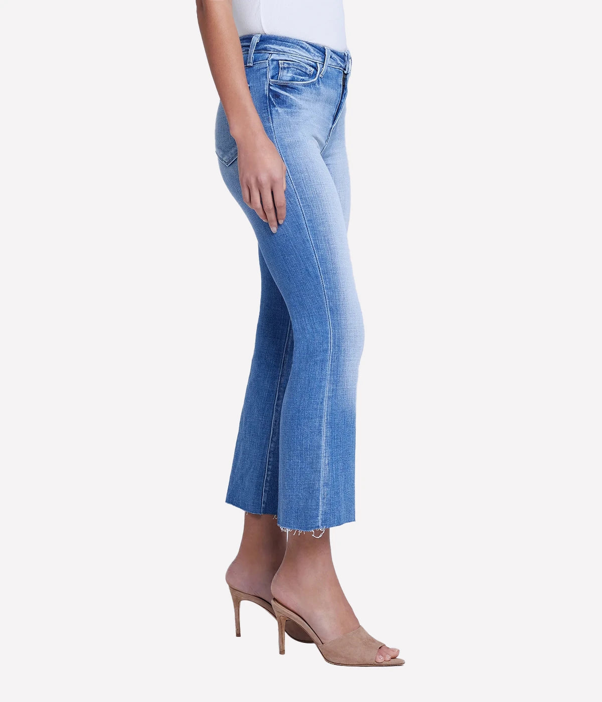 Kendra High Rise Jean Crop Flare in Balboa