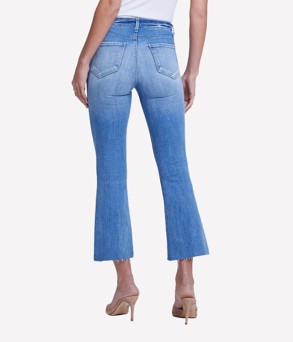 Kendra High Rise Jean Crop Flare in Balboa