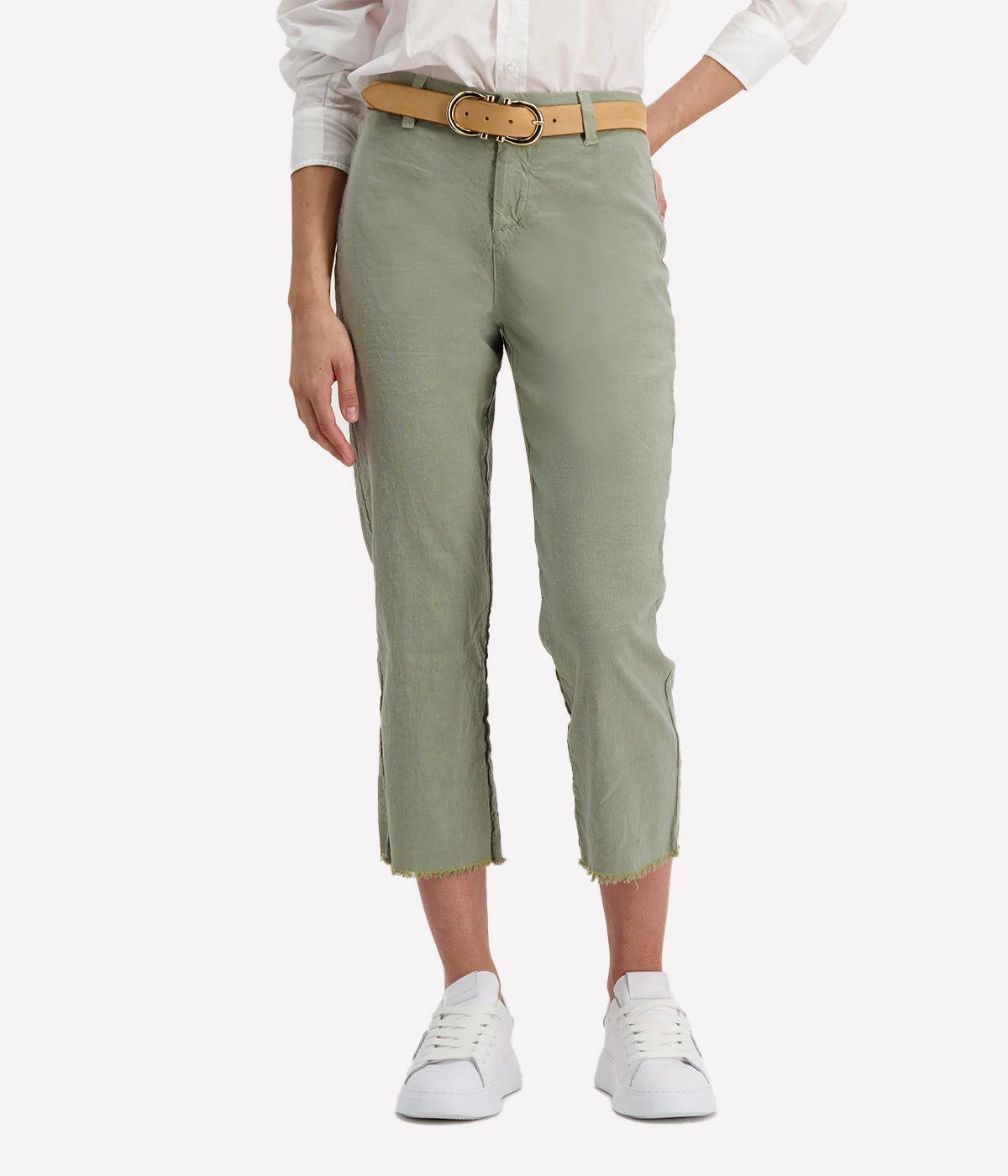 Kinsale Trouser in Sage Italian Performance Linen