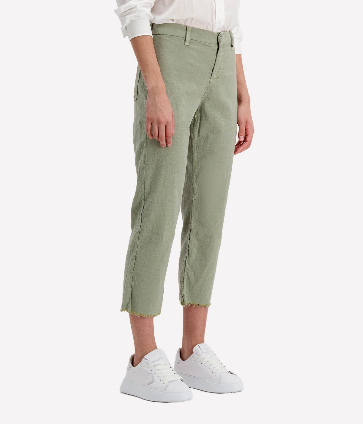 *FINAL SALE* Kinsale Trouser in Sage Italian Performance Linen