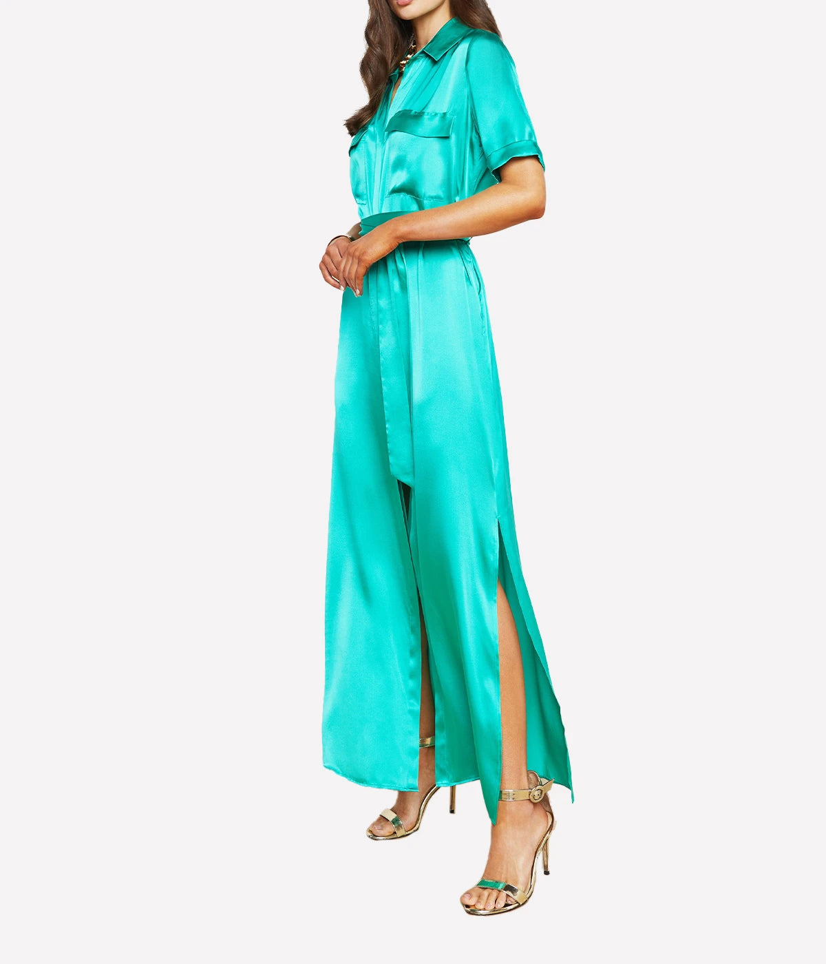 Klement Cargo Dress in Seafoam
