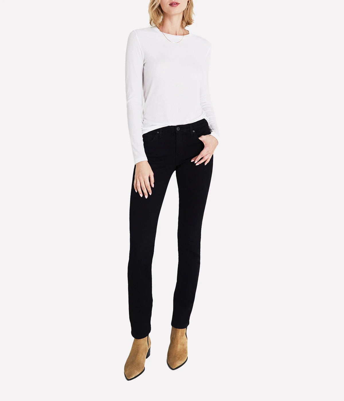 LB Long Sleeve Top in True White