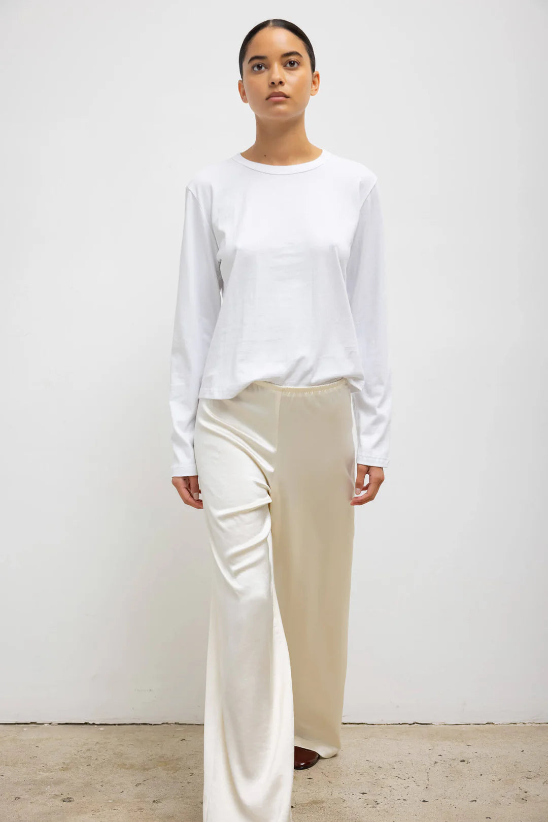 The Margo Long Sleeve Tee in White