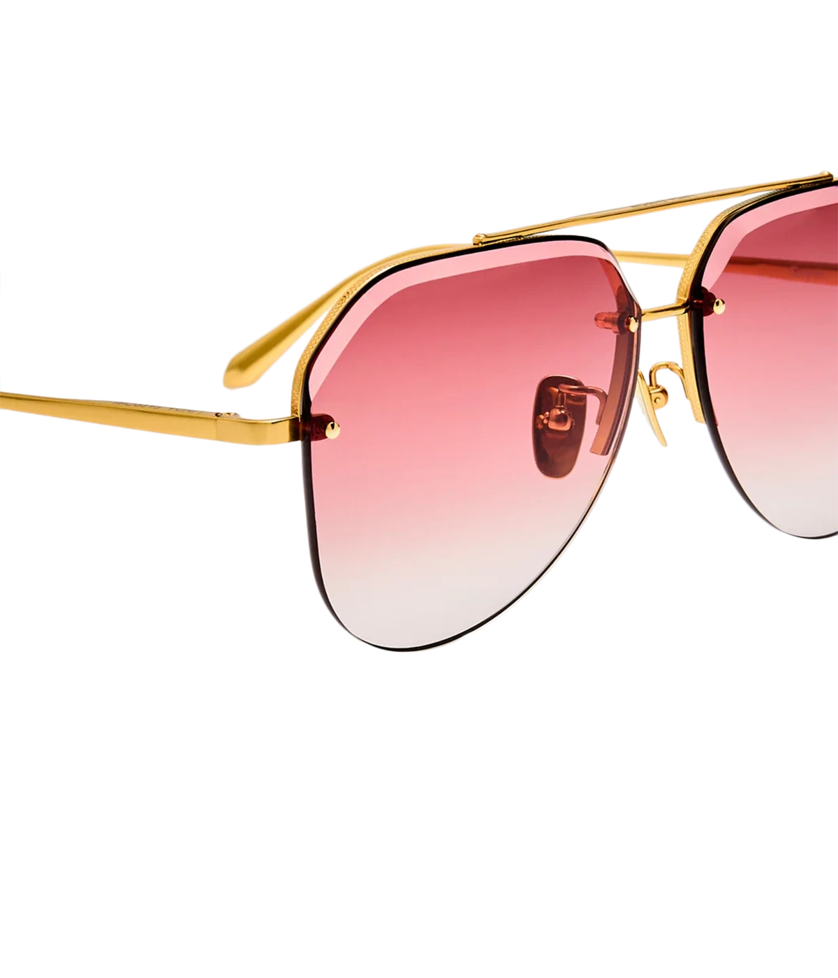Quynh Sunglass in GOLD/ RED GRAD