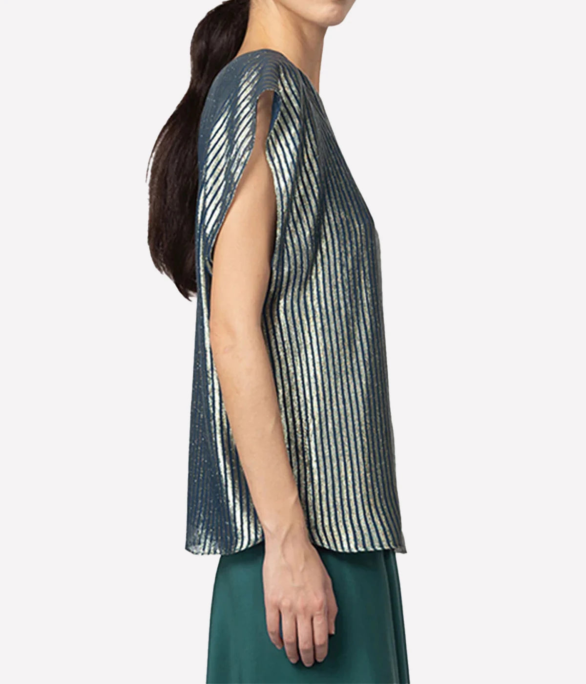 Castleton Top In Navy & Gold