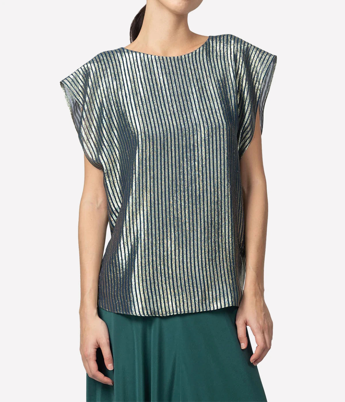 Castleton Top In Navy & Gold