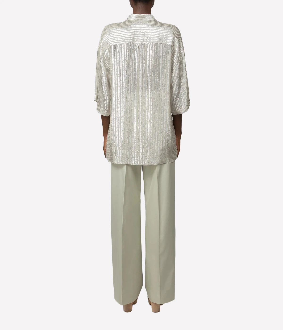 Leeds Shirt In Ivory & Silver