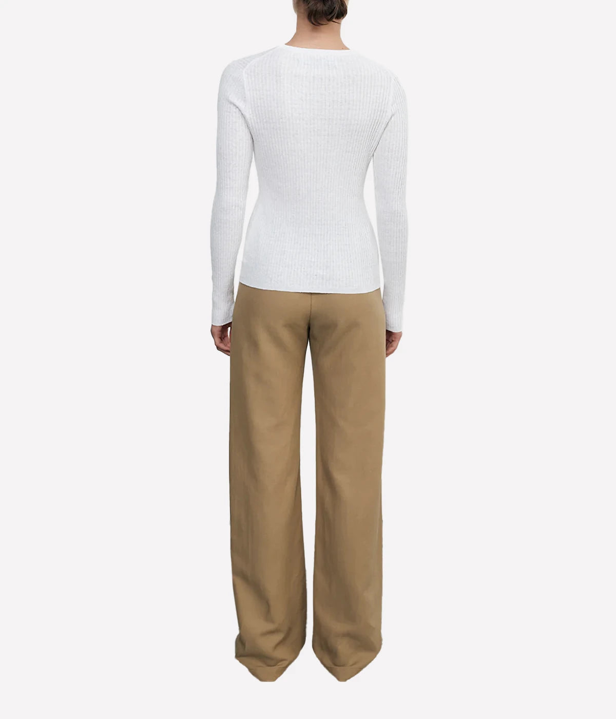 Enza Costa lightweight sweater-knit tank with a scoop neckline and delicate pointelle stitch, crafted from a breathable linen-cotton blend.