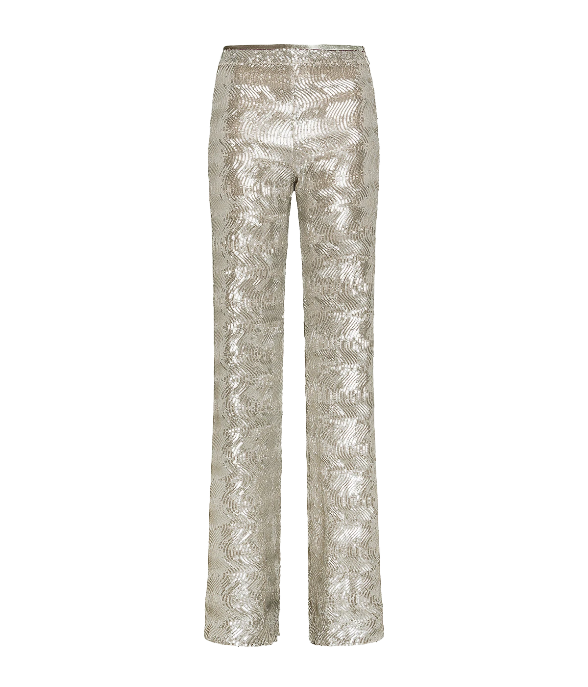 *FINAL SALE* La Danza Del Mare Sequins Flare Pant in Silver