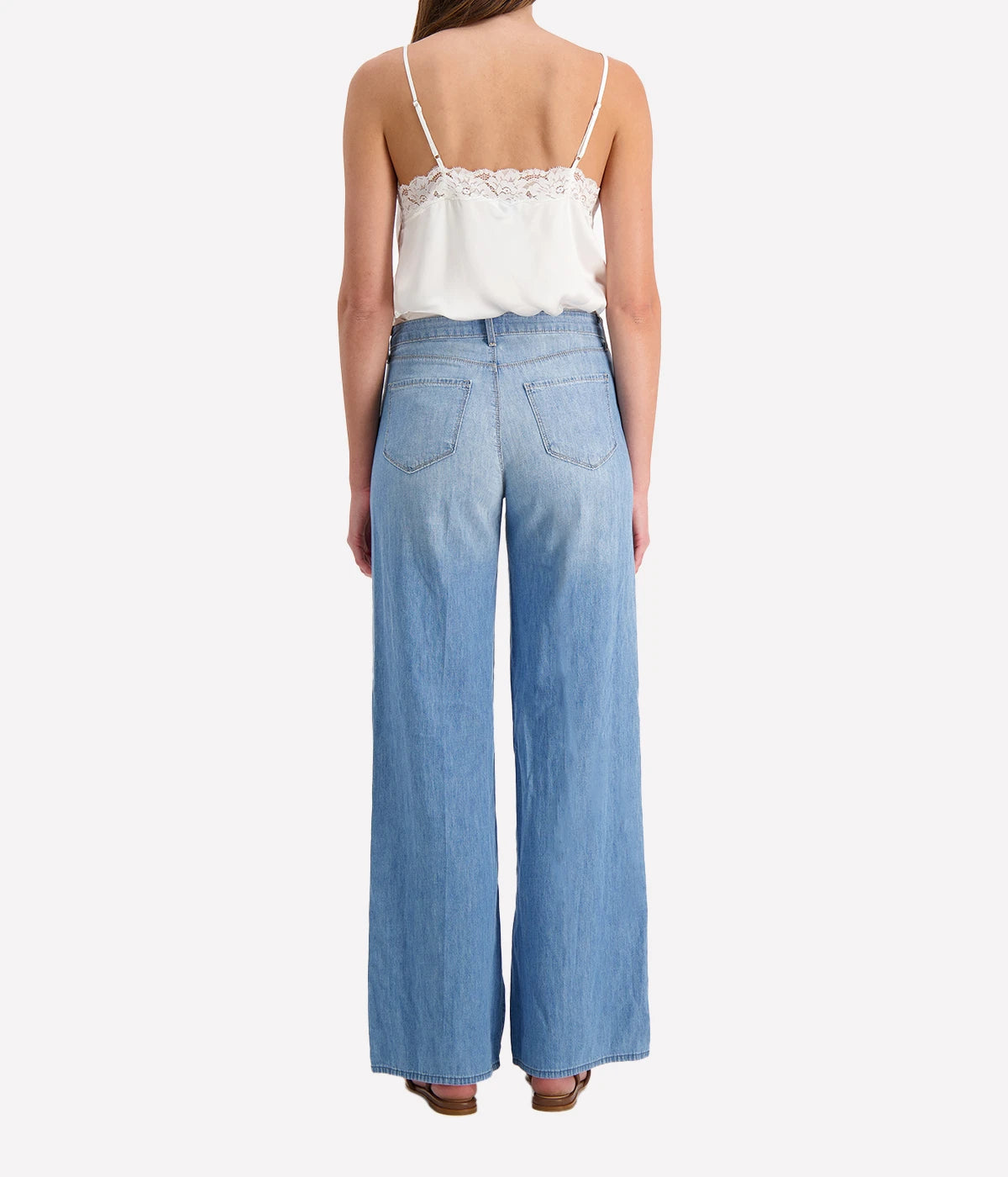 Alicent H/R Wide Leg Jean in Havanna
