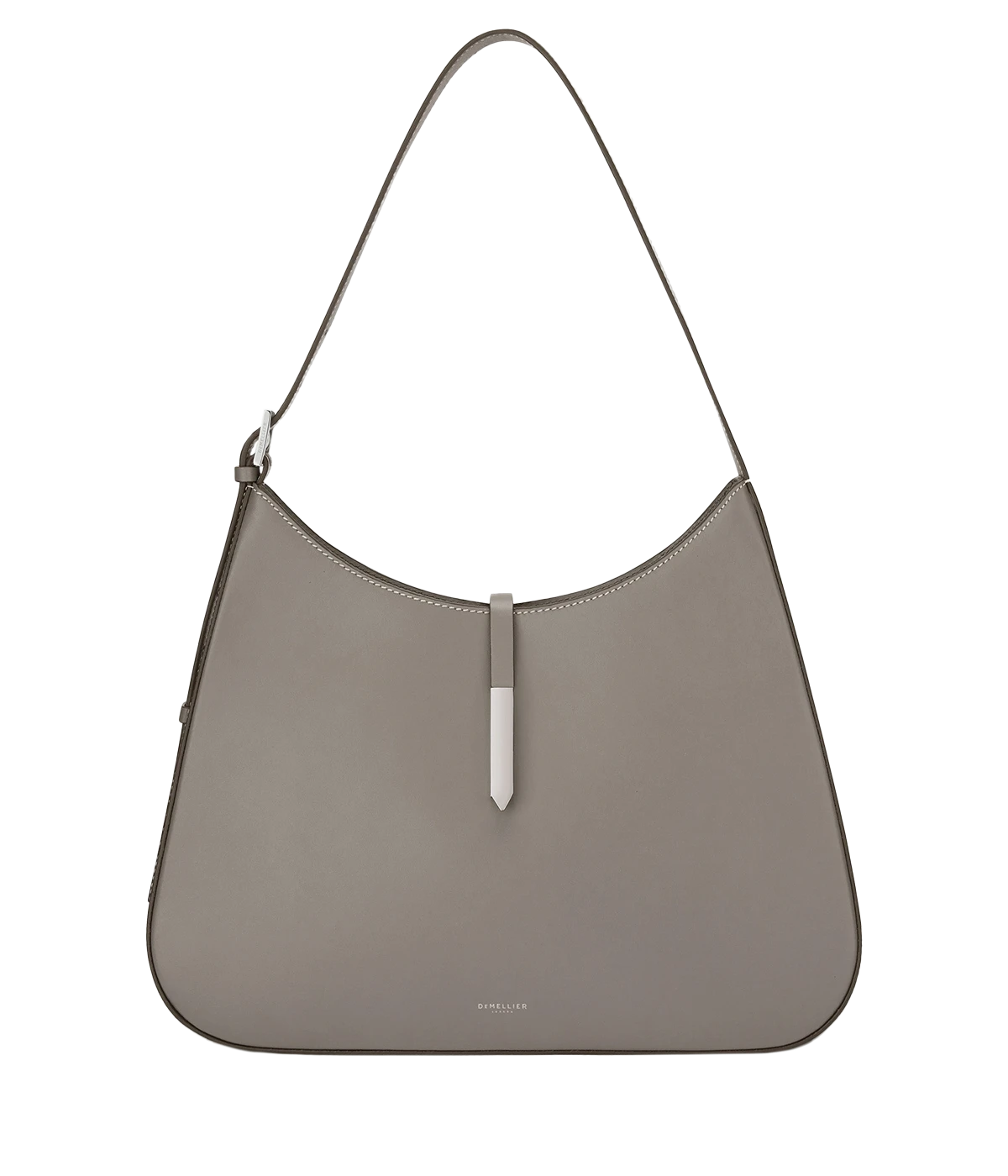 *FINAL SALE* Large Tokyo Bag in Stone Grey Ecru Stitching