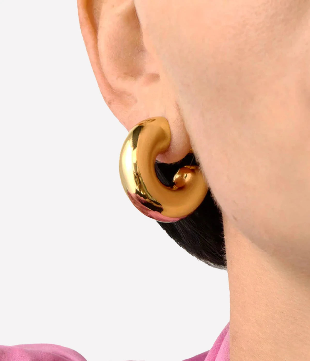 Large Tome Hoops in Gold
