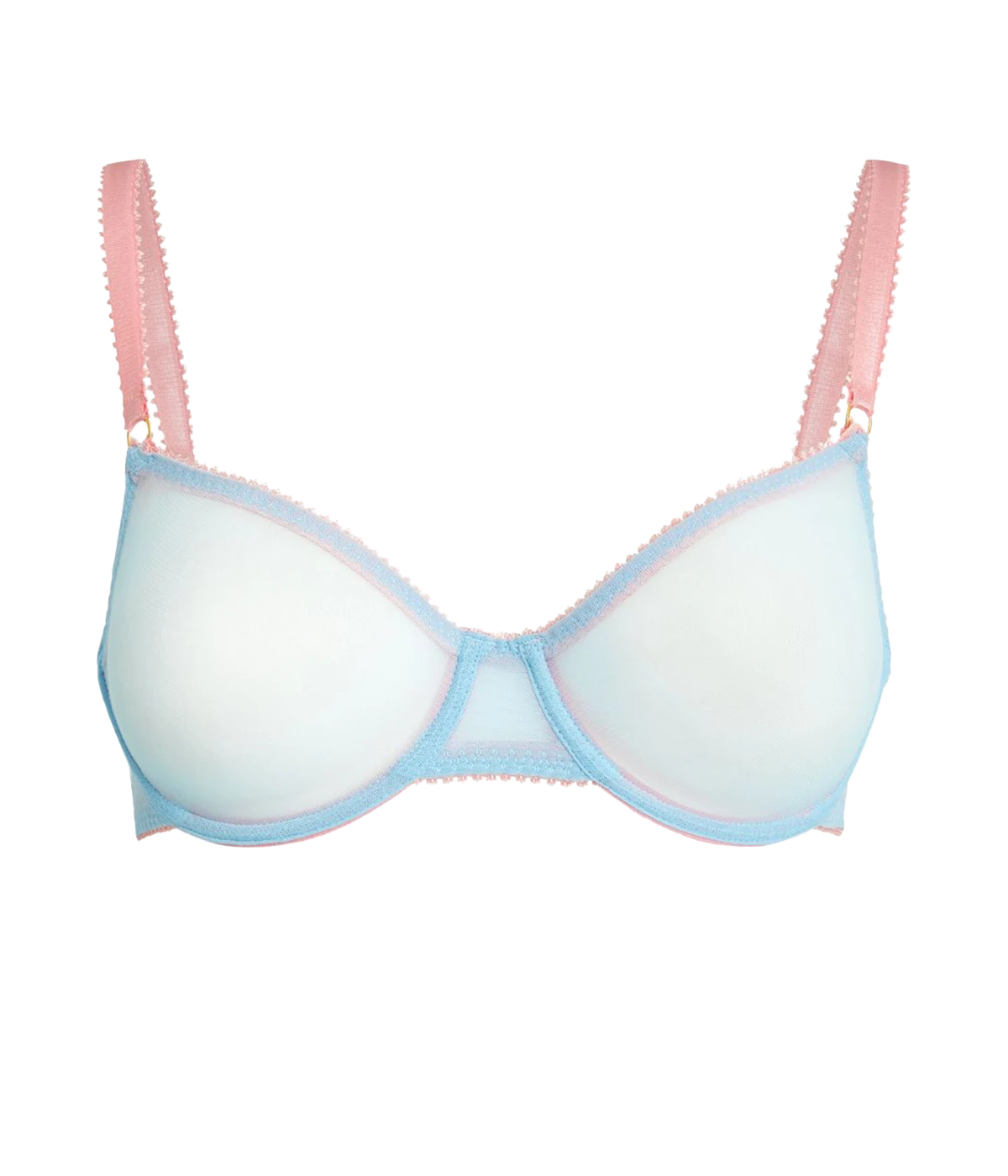 Layla Tulle Underwire Bra in Pastel Blue