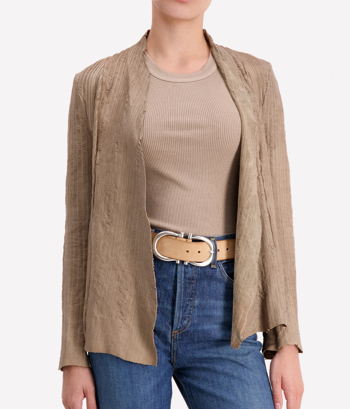 *FINAL SALE* Leather Jacket in Vimi Grey