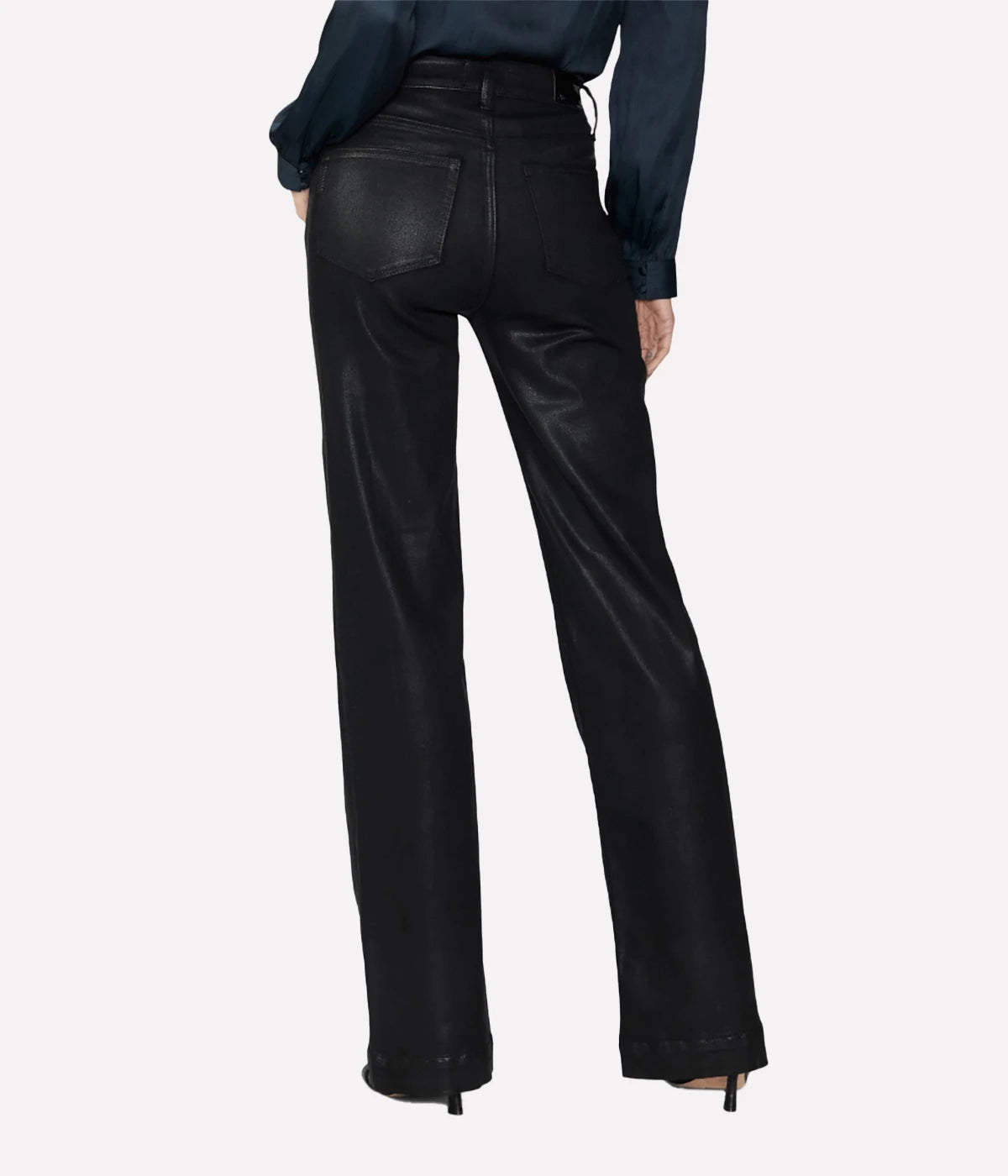 *FINAL SALE* Leenah Ankle Coated Jean in Black Fog Luxe