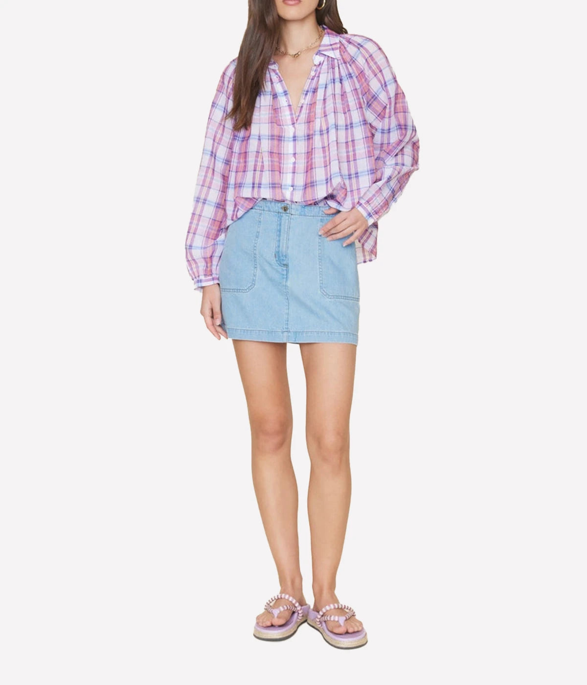 *FINAL SALE* Skylar Skirt in Light Blue