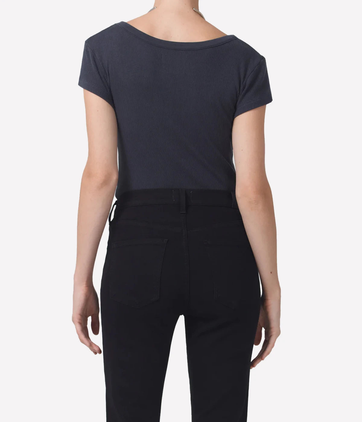 *FINAL SALE* Lima Scoop Neck Top in Charcoal