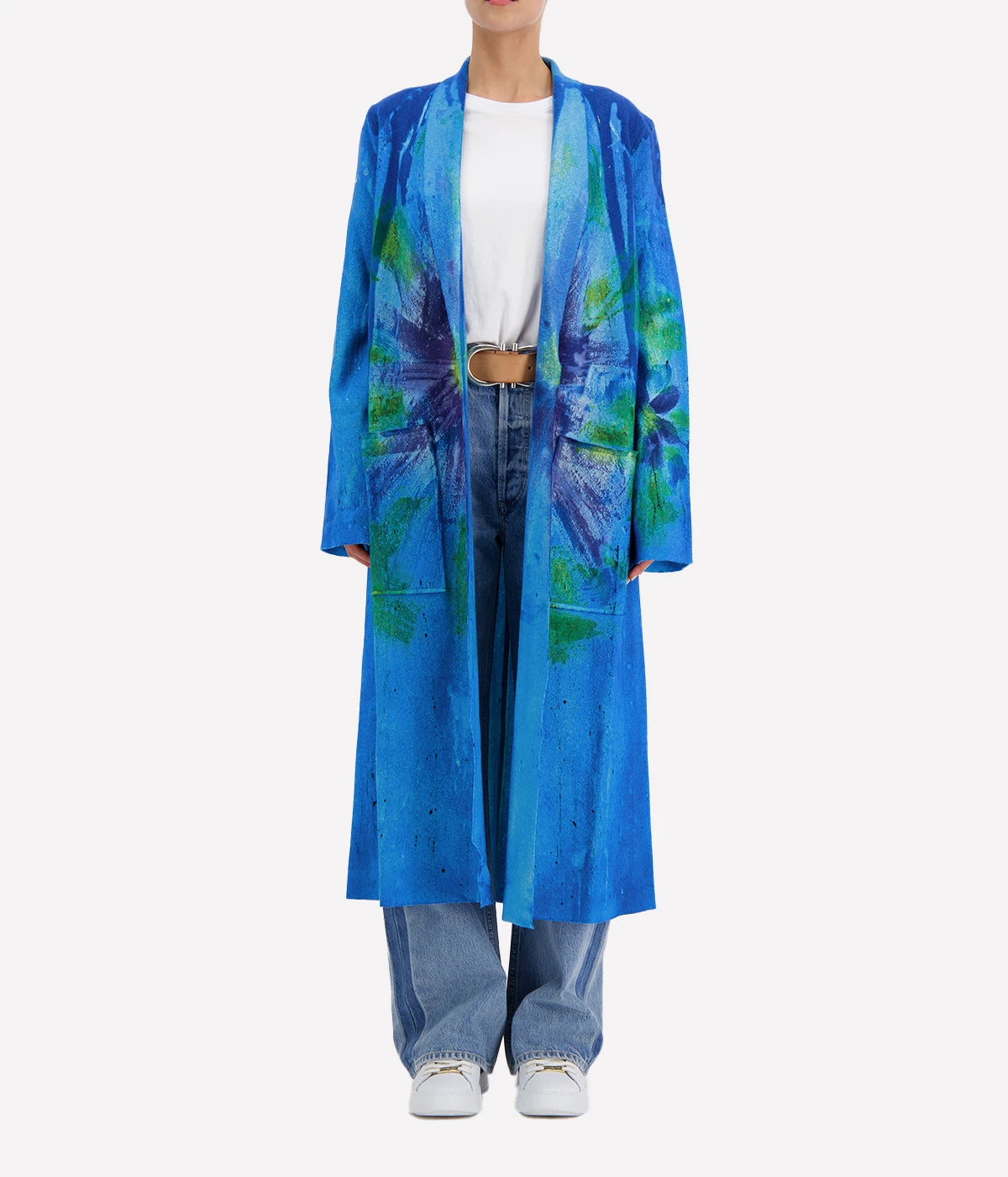 *FINAL SALE* Liquid Art Long Coat in Turchese
