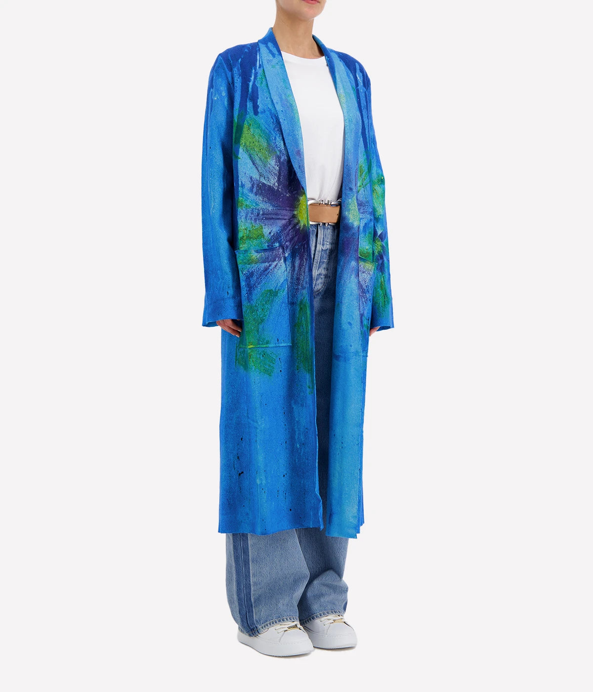 *FINAL SALE* Liquid Art Long Coat in Turchese