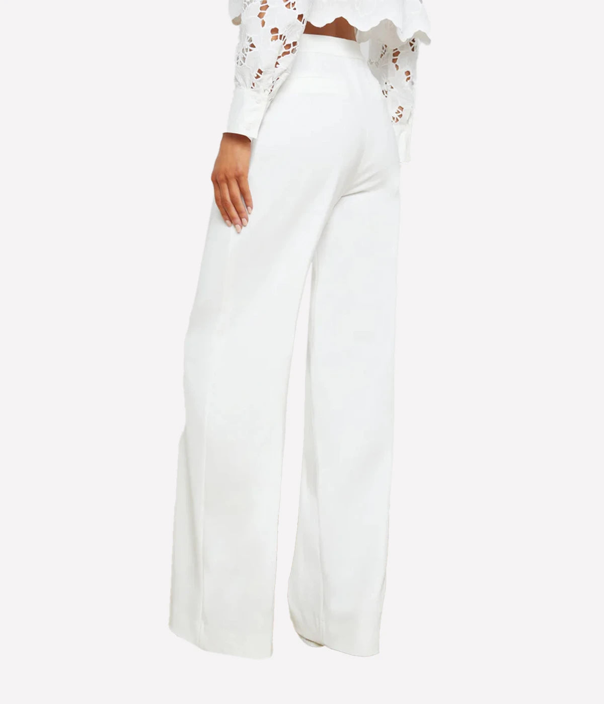 Livvy Straight Leg Trouse in White