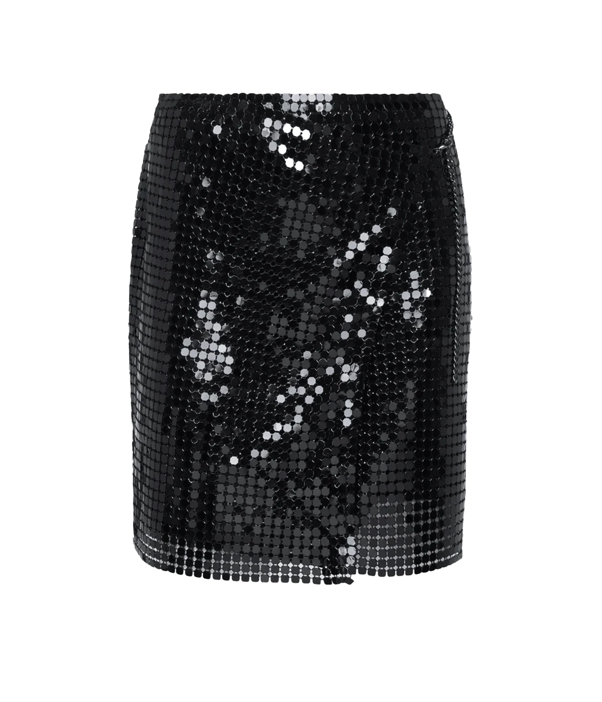 Liza Chainmail Wrap Skirt in Black