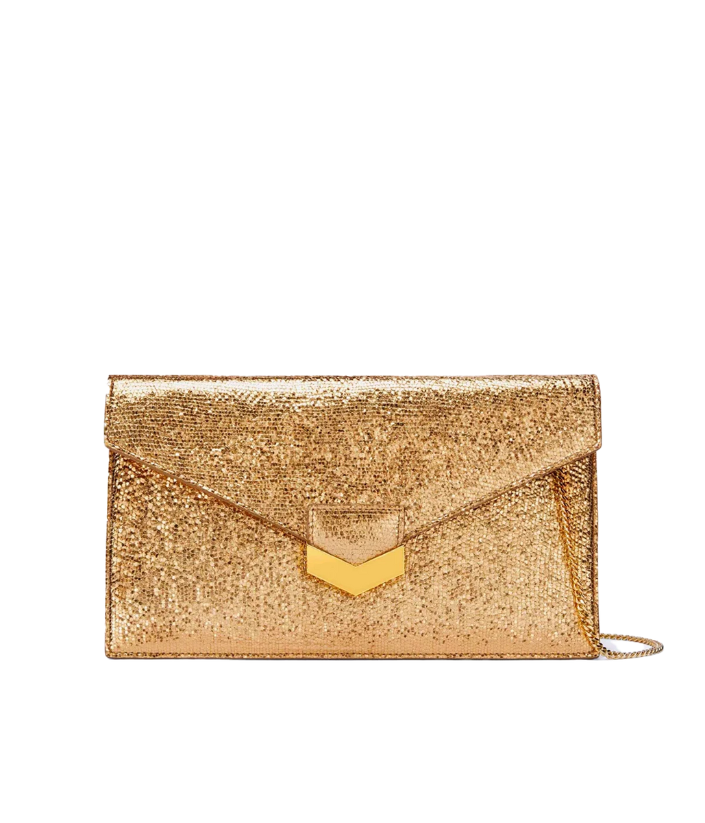 London Clutch Handbag in Gold Metallic Calexico