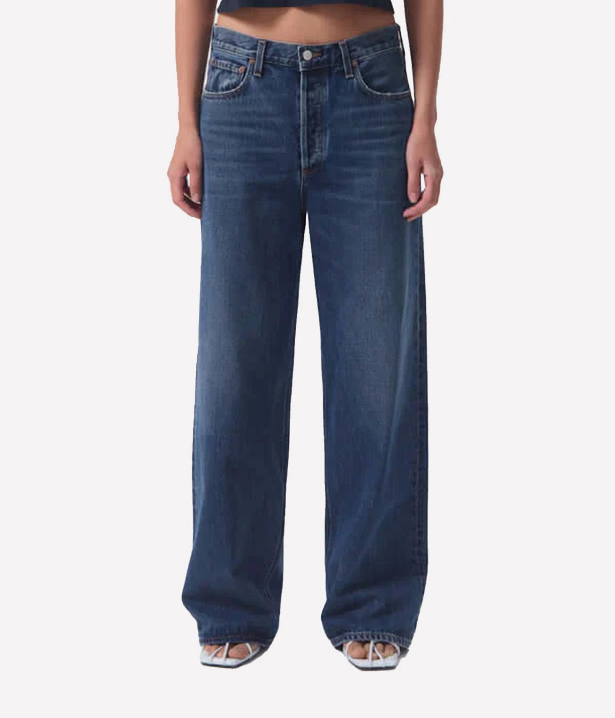 Low Slung Baggy Jean in Blue