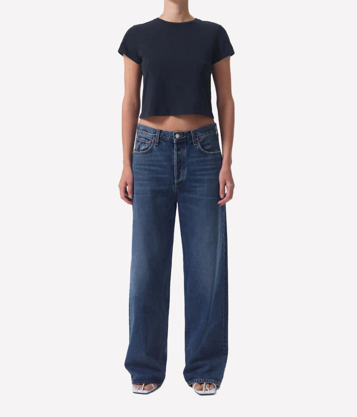 Low Slung Baggy Jean in Blue