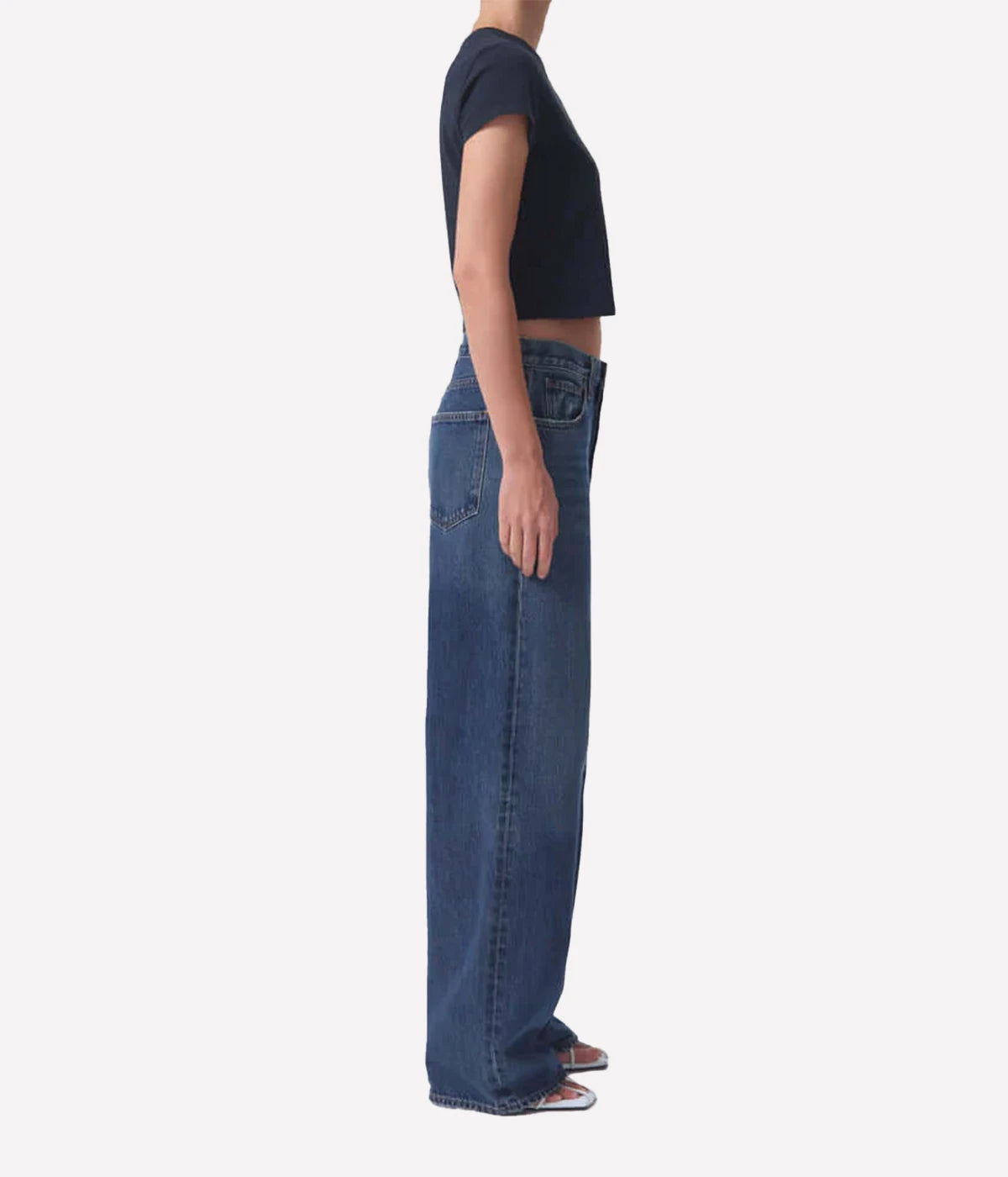 Low Slung Baggy Jean in Blue