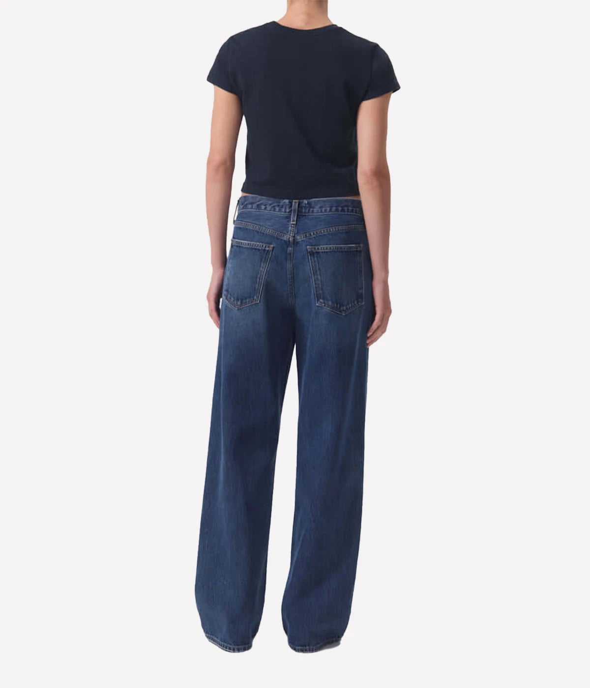 Low Slung Baggy Jean in Blue