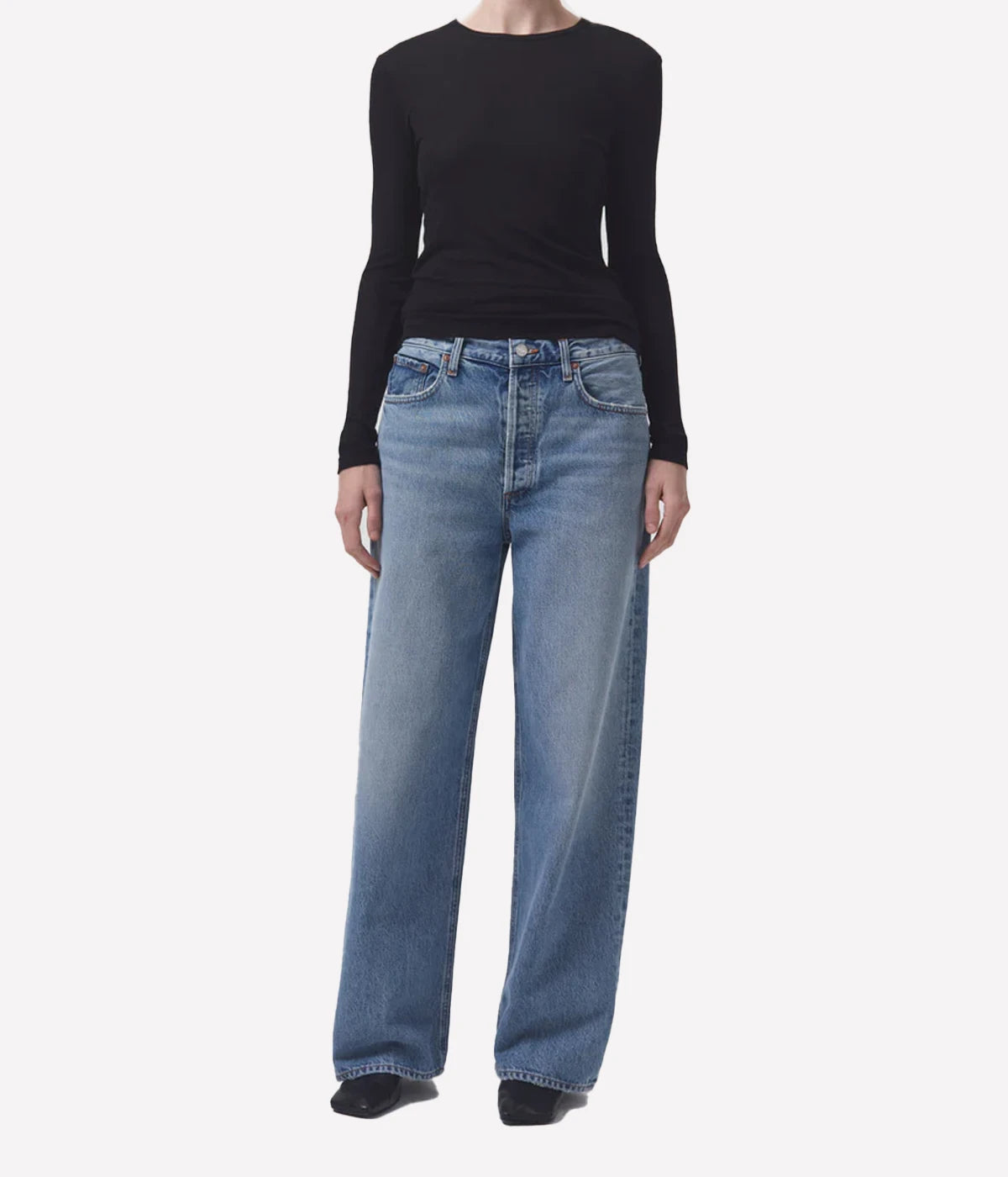 Low Slung Baggy Jean in Libertine