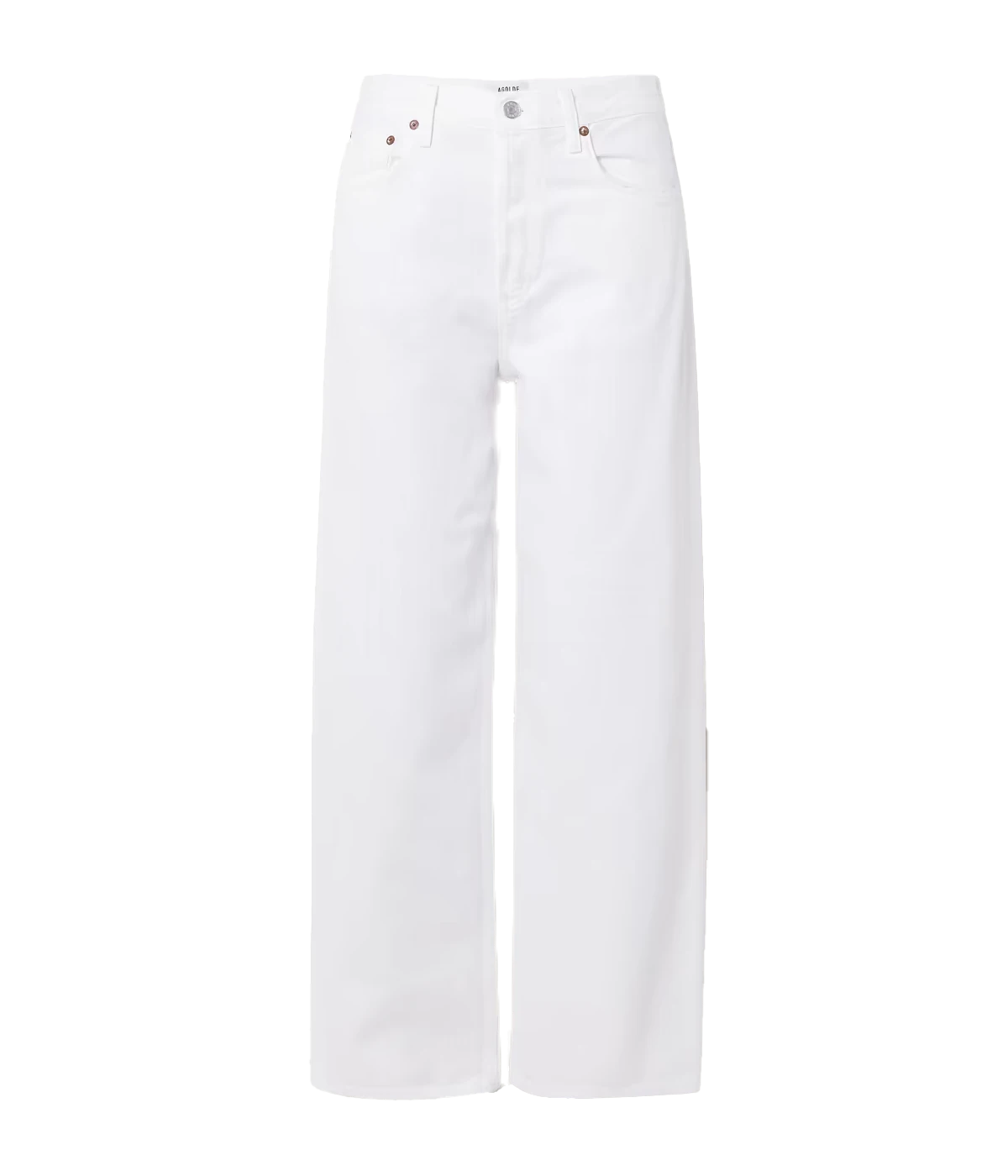 ALT text for images: Low slung, relaxed fit baggy jeans in organic cotton, with a baggy straight leg and low waist.