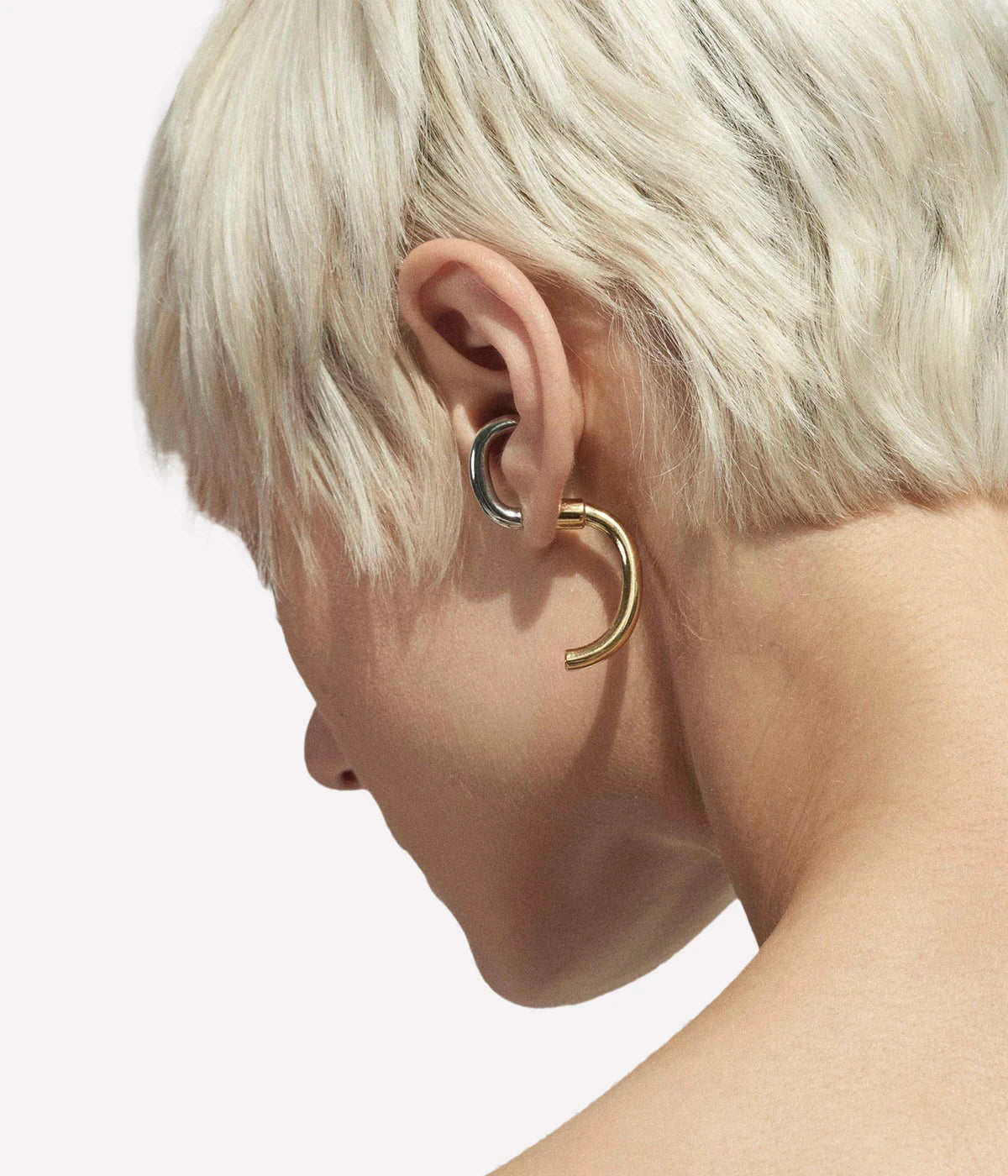 Luna Earrings in Two Tone