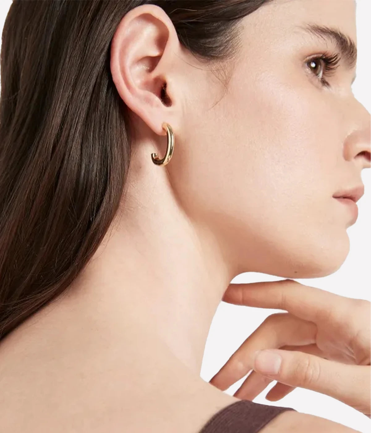 Luna Pave Earrings in Gold Crystal