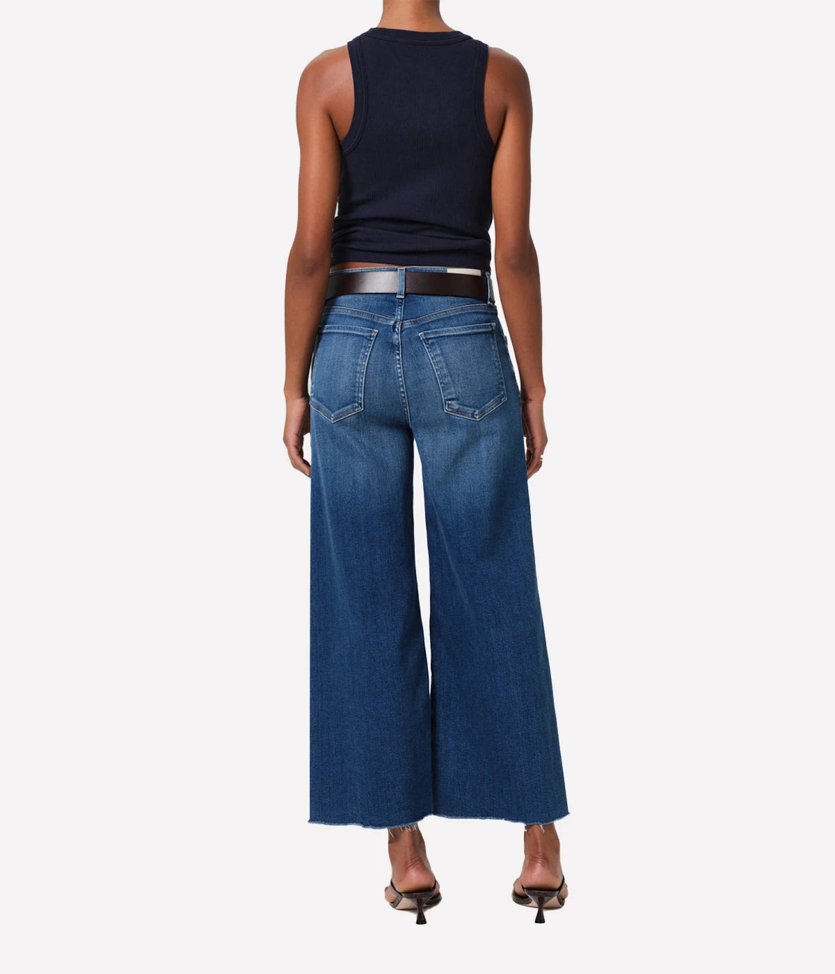 Lyra Crop Wide Leg Jean in Ambry