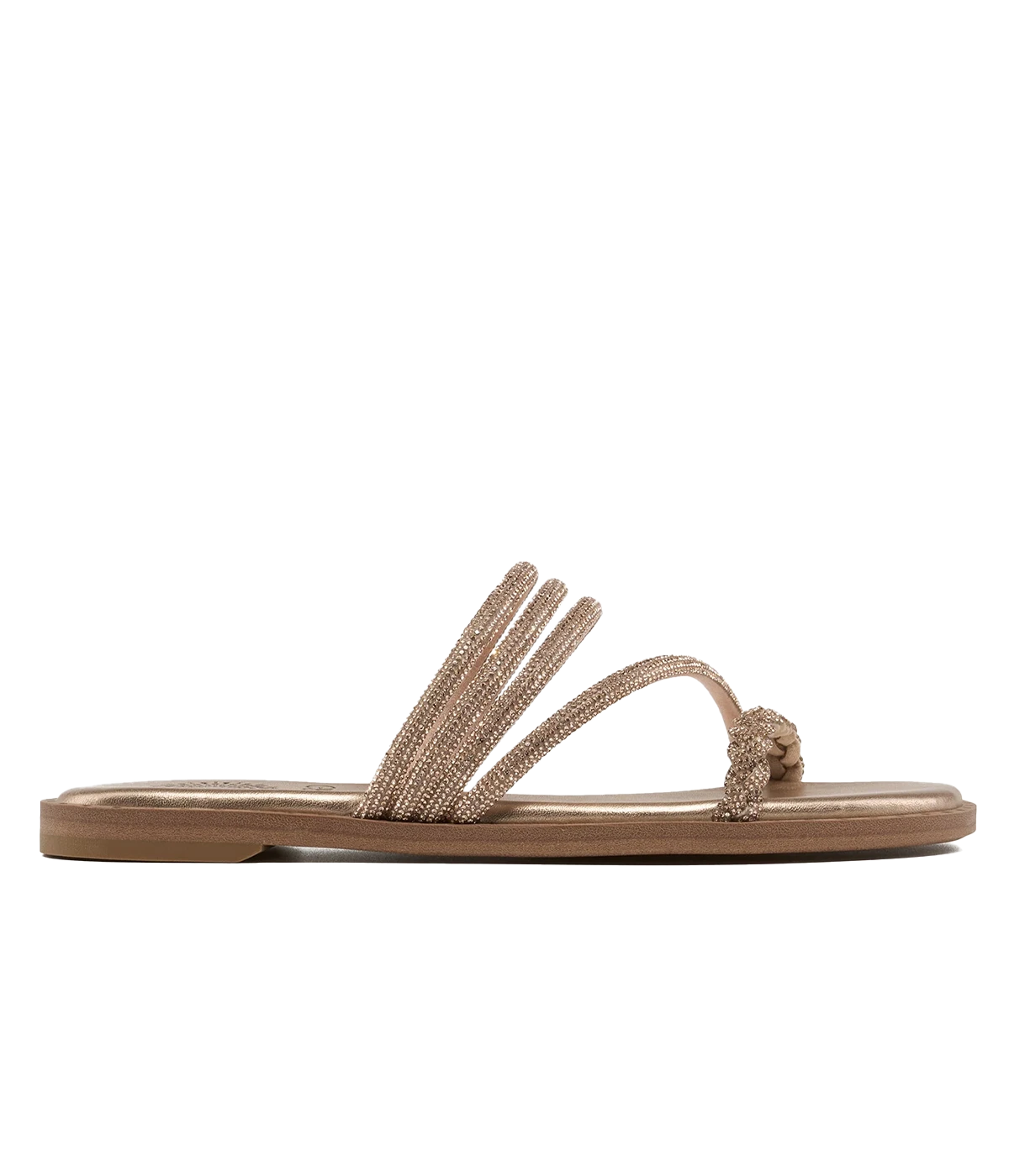 *FINAL SALE* Malaga Sandal in Champagne Crystal