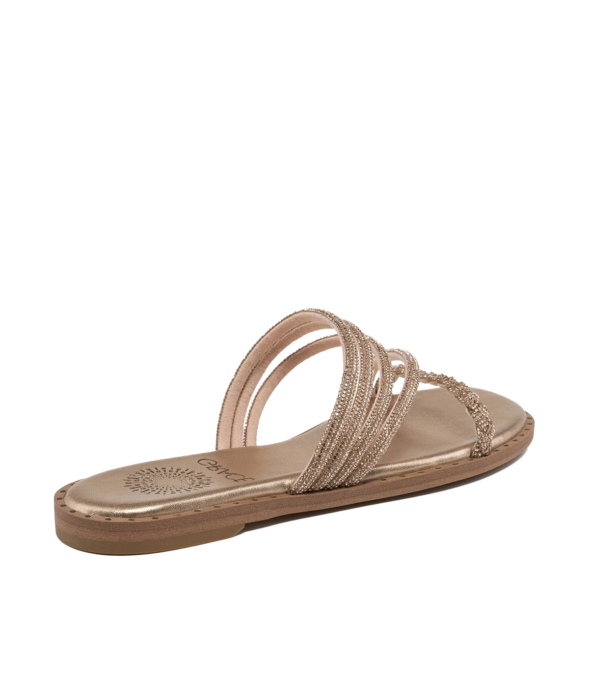 *FINAL SALE* Malaga Sandal in Champagne Crystal