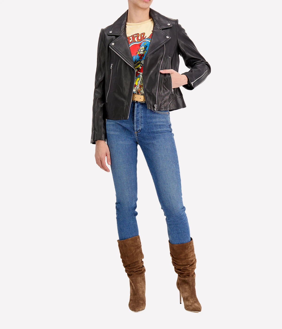 Mack Leather Jacket in Black