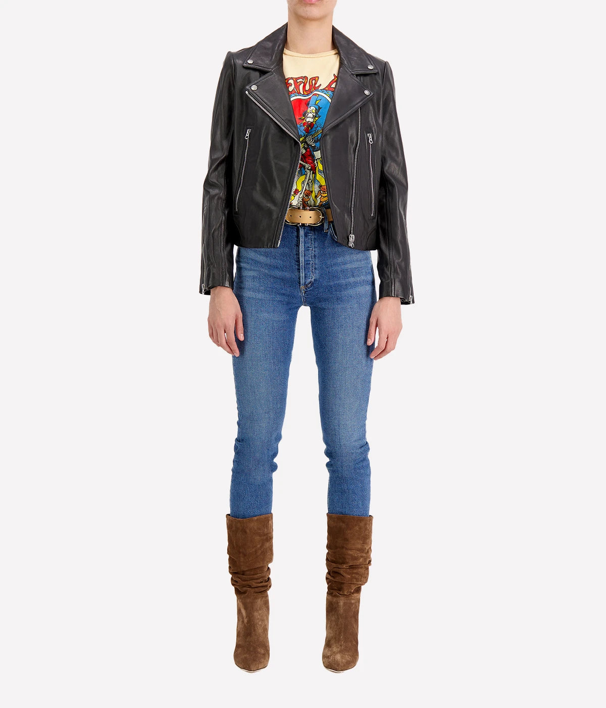 Mack Leather Jacket in Black