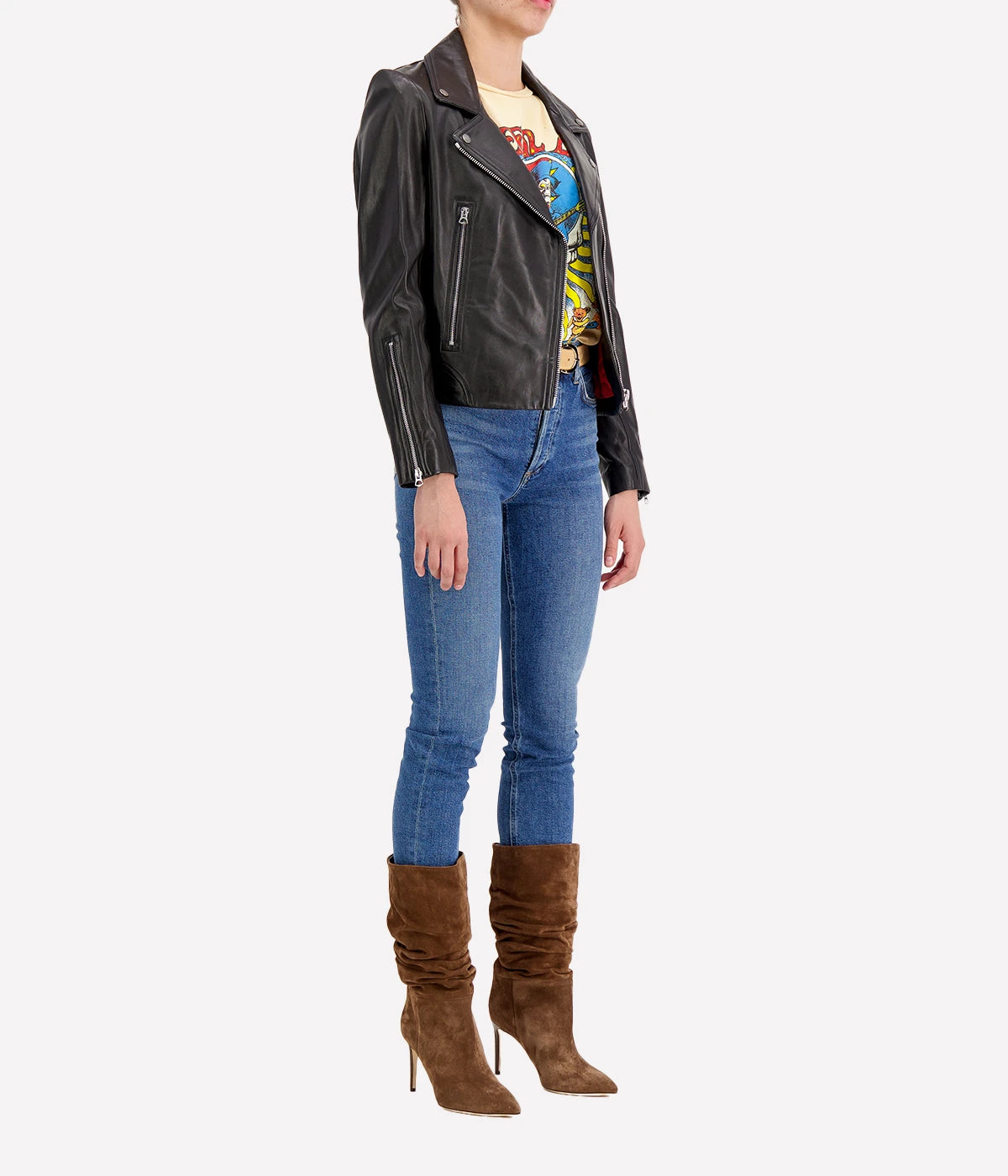 Mack Leather Jacket in Black