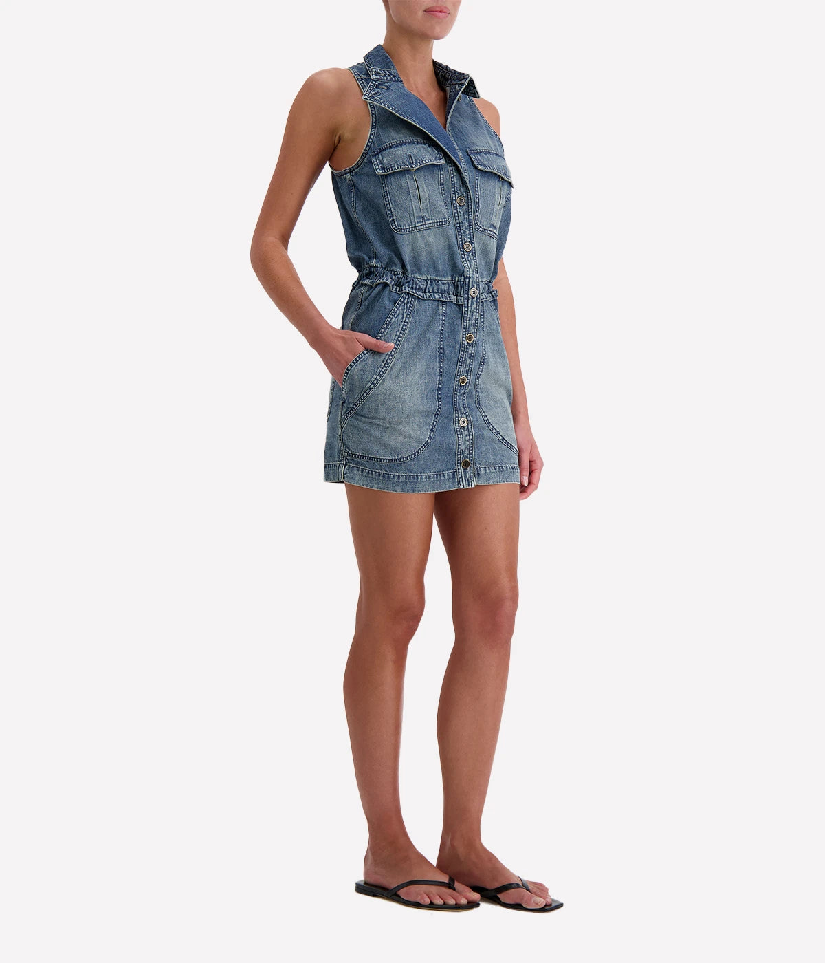 Norrine Playsuit in Faded Blue