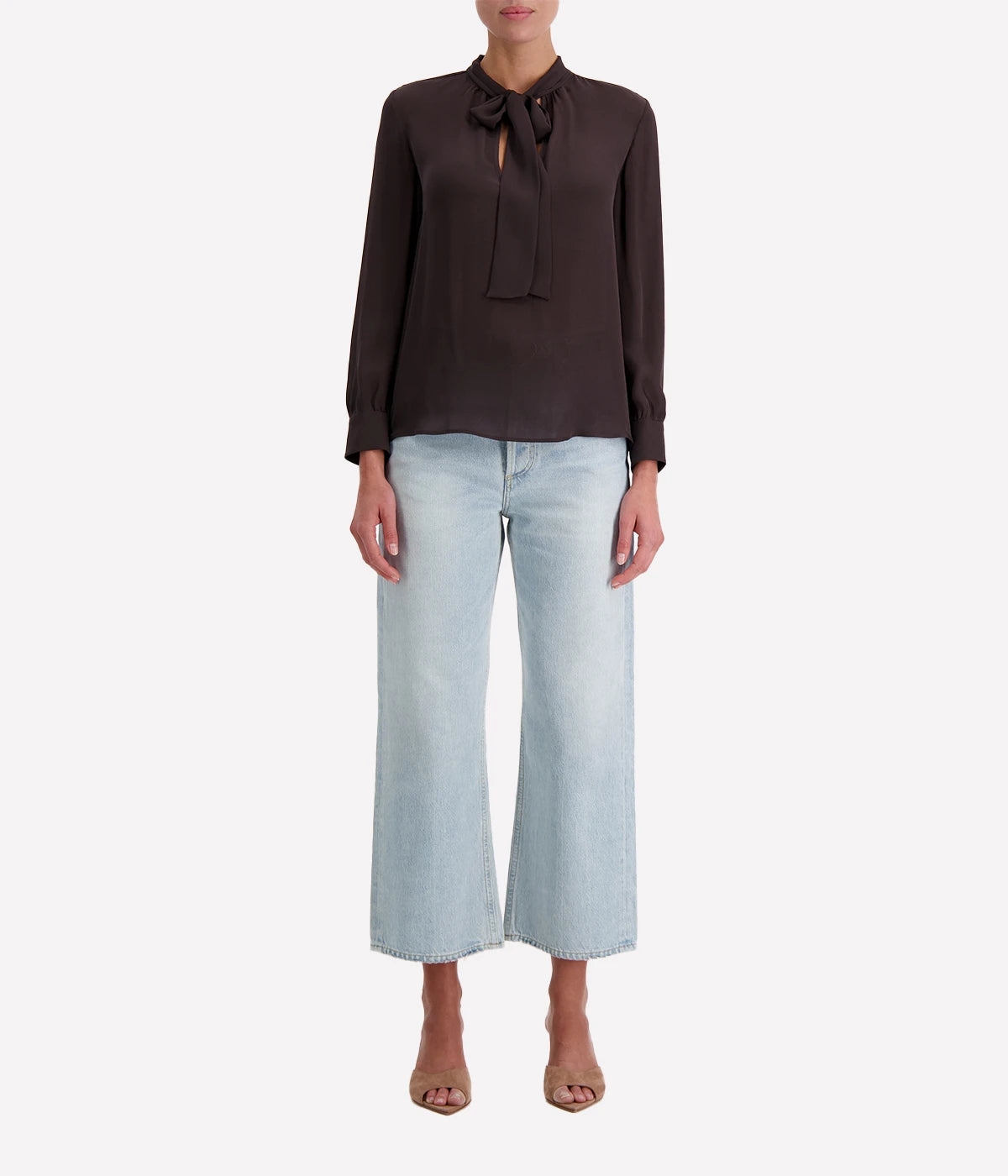 Janese Blouse in Chocolate Brown