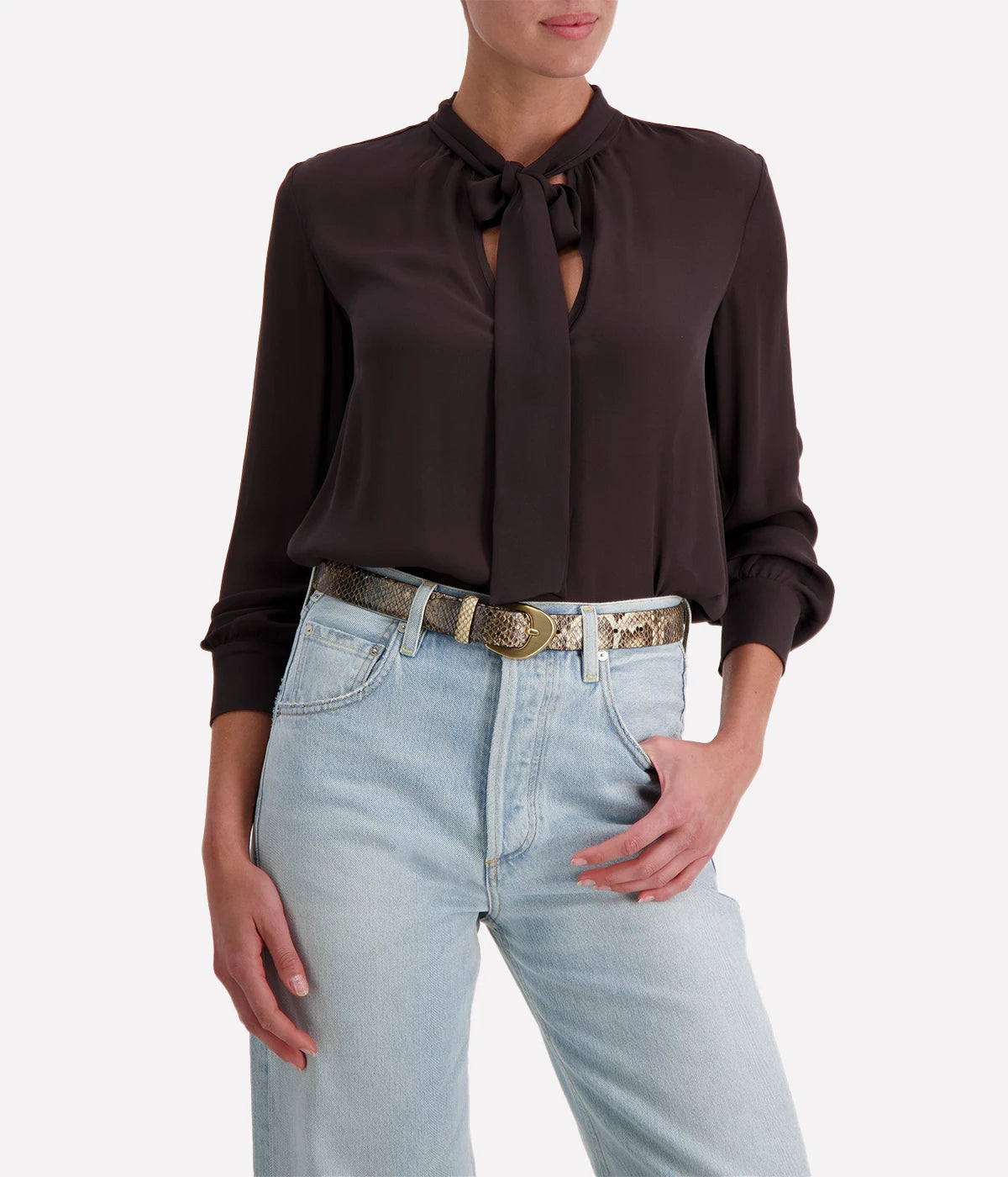Janese Blouse in Chocolate Brown